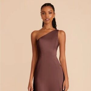 Birdy Grey One-Shoulder Brown Dress